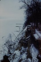 View south along the beach in winter